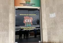 Entrée de la Commission électorale indépendante de Côte d’Ivoire