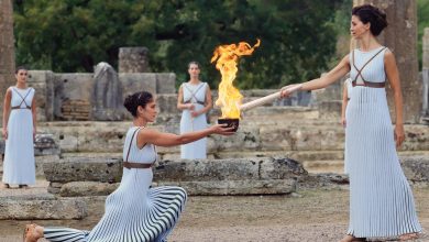 Cérémonie de la flamme olympique, photo d’archives de 2017