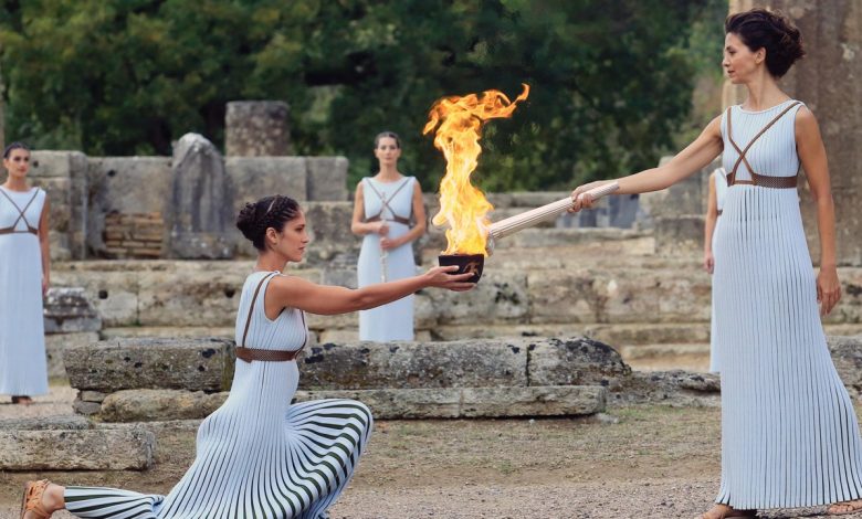 Cérémonie de la flamme olympique, photo d’archives de 2017