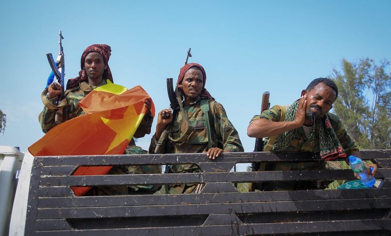Combattants en Éthiopie, photographie d’archives
