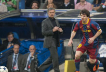 Lionel Messi et José Mourinho lors d’un Clásico