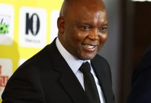 Pitso Mosimane lors de sa présentation avec l'Afrique du Sud