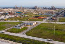 Vue aérienne de la raffinerie Dangote à Lekki en septembre 2026