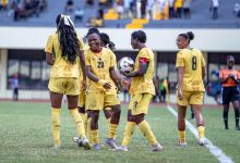 Joueuses des Black Queens lors du match contre Maurice