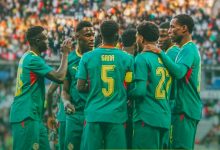 Joueurs de l’équipe du Sénégal réunis sur le terrain, photo d’archive