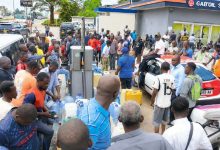 Station-service à Libreville, au Gabon