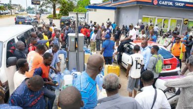 Station-service à Libreville, au Gabon