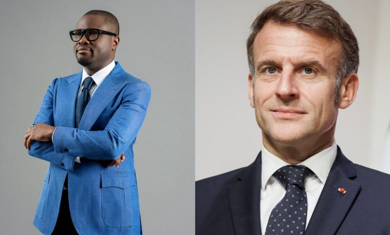 Montage de portraits de Romuald Wadagni et Emmanuel Macron, sans représentation de leur rencontre
