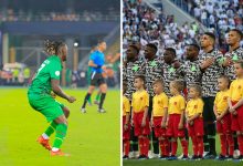 Montage de photos d’archive de la Guinée-Bissau et de la sélection du Nigeria