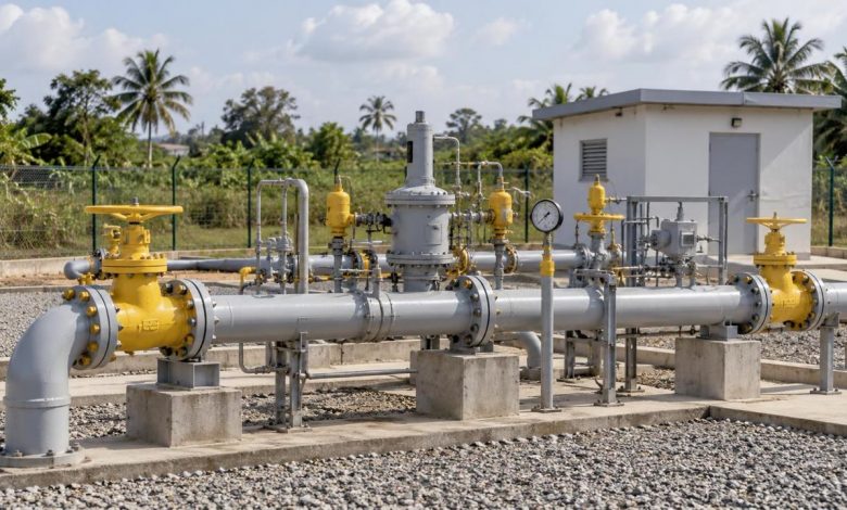 Illustration d’une installation de distribution de gaz