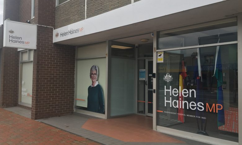 Bureau de la députée Helen Haines à Wangaratta, photo d’archive
