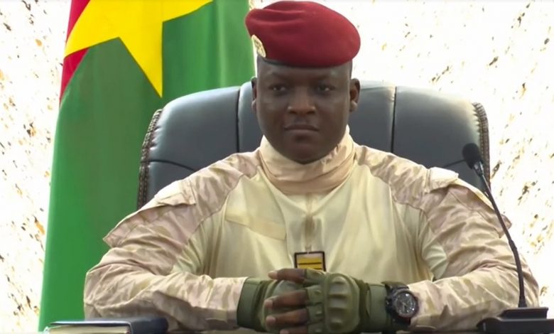 Ibrahim Traoré lors d’une intervention officielle au Burkina Faso