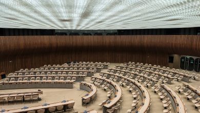 Salle de conférence des Nations unies à Genève, photo d’archive de 2024
