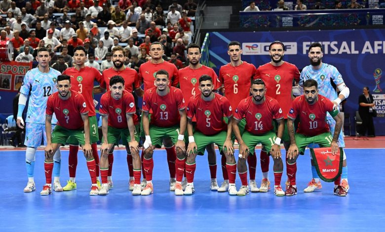 Équipe nationale marocaine de futsal pendant la CAN 2026, photo d’archive du 12 octobre