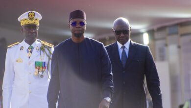 Ousmane Sonko lors d’une cérémonie en avril 2026