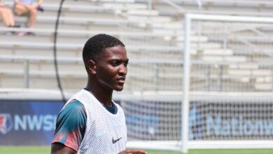 Visage de Temwa Chawinga avant un match à Cary en septembre 2024