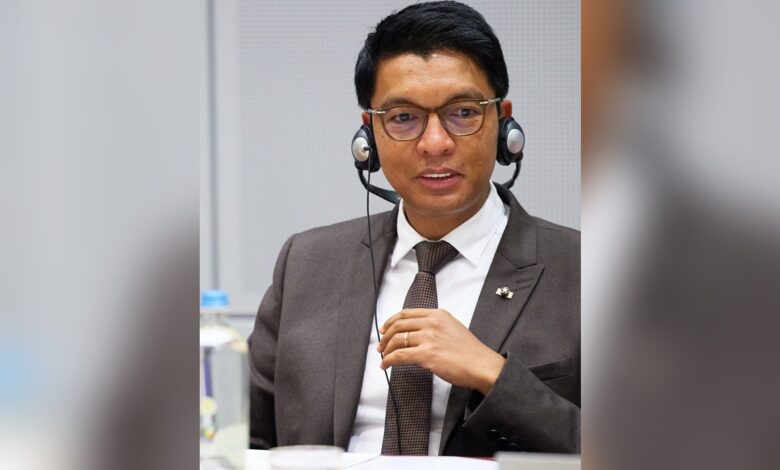 Andry Rajoelina à Bruxelles le 16 février 2022