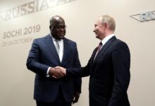 Félix Tshisekedi et Vladimir Poutine à Sotchi le 23 octobre 2019