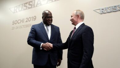 Félix Tshisekedi et Vladimir Poutine à Sotchi le 23 octobre 2019