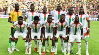 Équipe du Burkina Faso avant un match au Cameroun en janvier 2022, photo d’archive