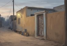 Illustration d’une rue et d’une porte fermée, sans lien documentaire avec les faits près de Thiès