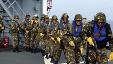 Militaires de la marine algérienne lors d’un exercice en 2007